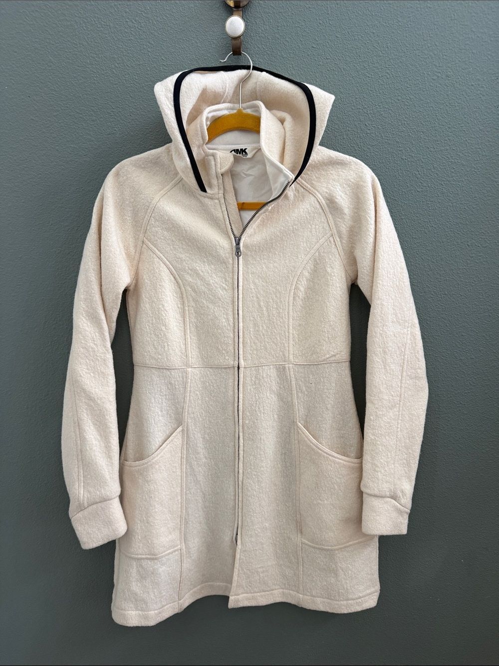 Mountain Khakis Women's Long Hooded Jacket Merino Wool Cream Size S - Picture 1 of 11